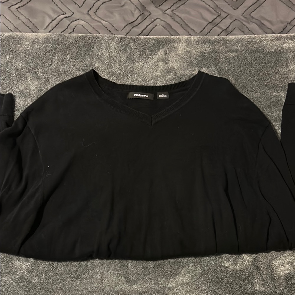 Claiborne Black Oversized Long Sleeve Hoodie